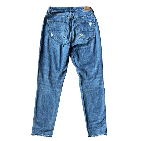American Eagle Outfitters Blue Distressed Skinny Jeans Size 4 Stretch Streetwear - Picture 2 of 9